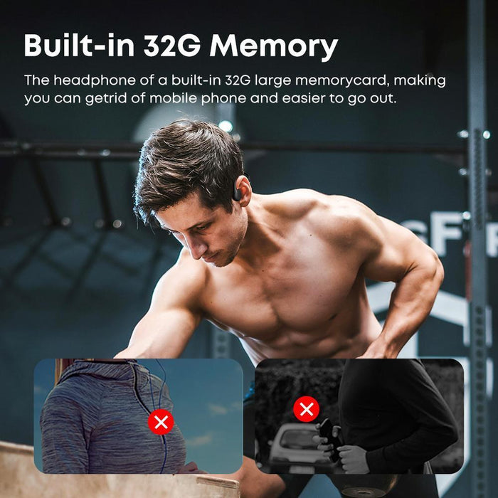 IPX8 Waterproof Headphones, Swimming-specific Bluetooth Headphones, Sports Wireless Earbuds With 32G TF Card, Stereo Bone Conduction Headphones