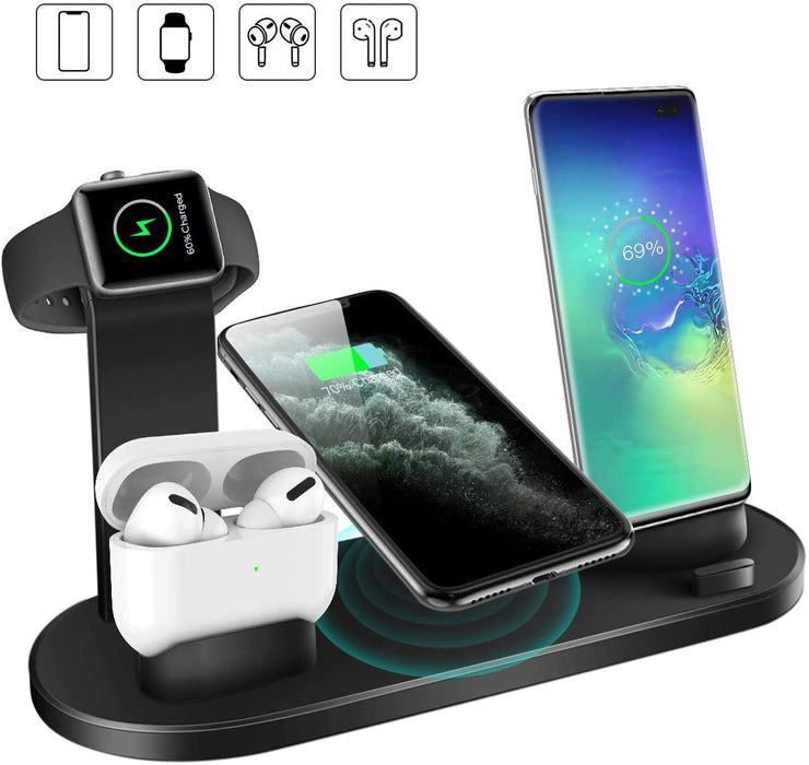 4-in-1 Wireless Charging Station for iPhone, Apple Watch & AirPods